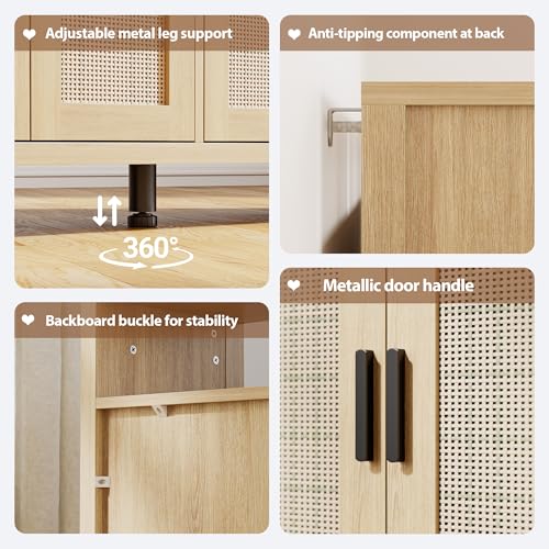 Rattan Buffet Cabinet with Storage