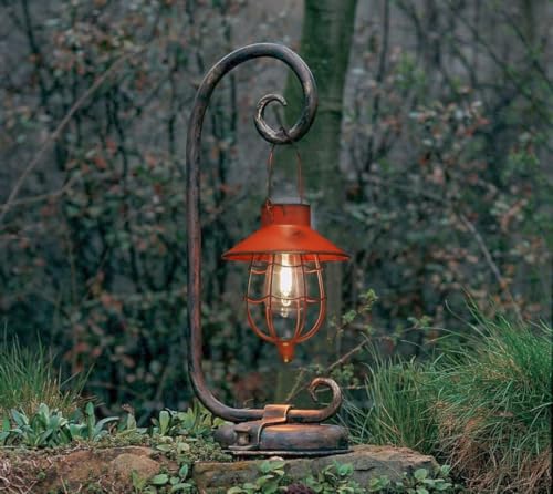6 Pack Solar Lantern Hanging Waterproof Outdoor Metal Solar Lamp with Warm White Light Decorate for Yard Garden Pathway Patio Porch (6 Count)