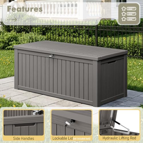 230 Gallon Outdoor Storage Box Waterproof Deck Box for Patio