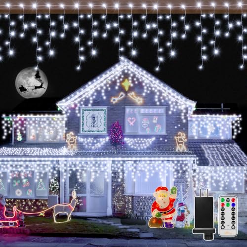 Icicle Lights for Outside 720LED 60FT (60 Foot)