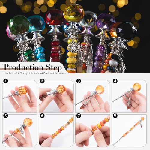 260Pcs DIY Beaded Garden Stakes