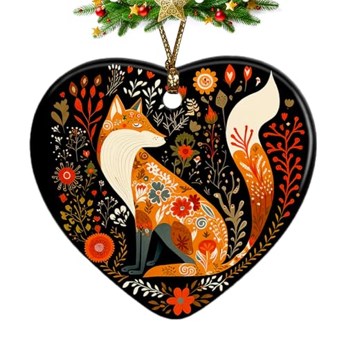 Fox Ornaments for Christmas Tree Aesthetic Christmas Ornaments