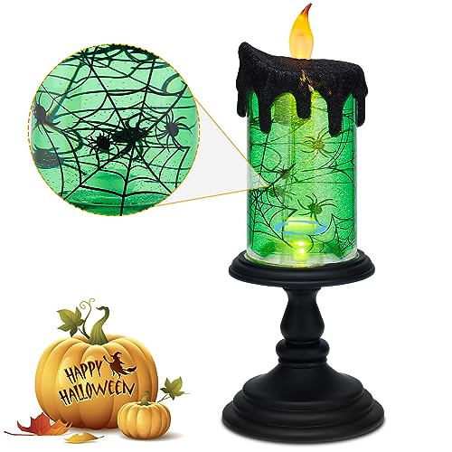 Halloween Snow Globe Candles Lighted Lamp