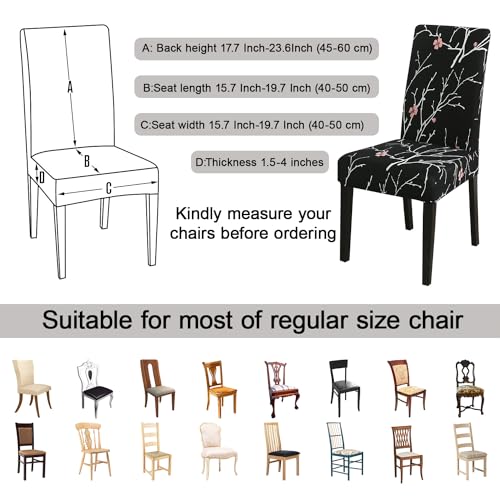 Pattern Chair Covers for Dining Room Set of 6