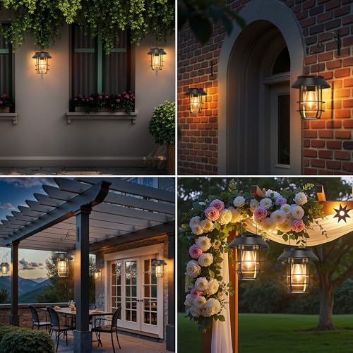 2 Pack Solar Lanterns Outdoor Waterproof (2 Count)