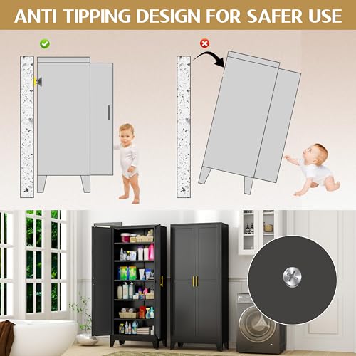 75.2" Tall Storage Cabinet