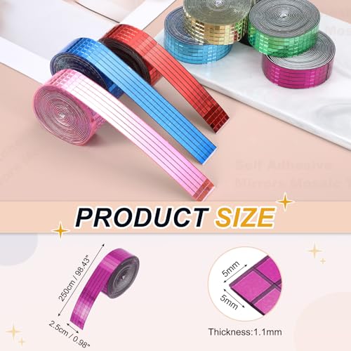 5x5mm Self Adhesive Mirrors Mosaic Tiles (2500 unidad)