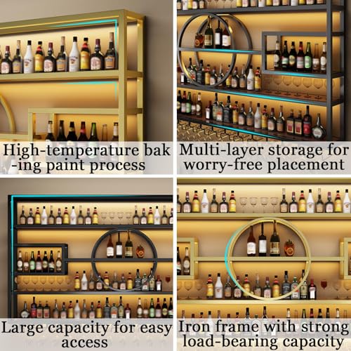 110in Large Wall Mounted Wine Rack