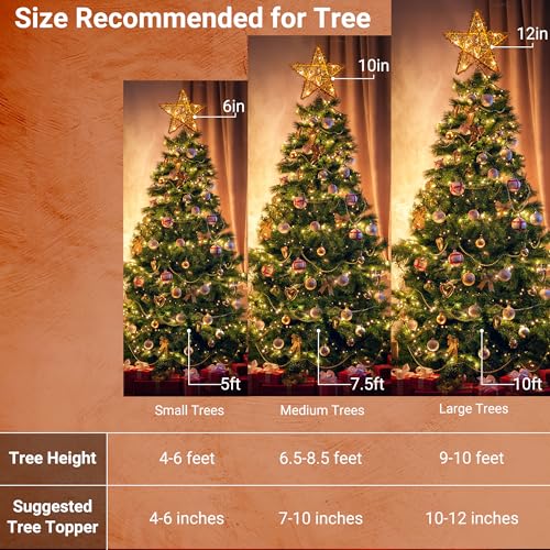 10" Rustic Christmas Star Tree Topper