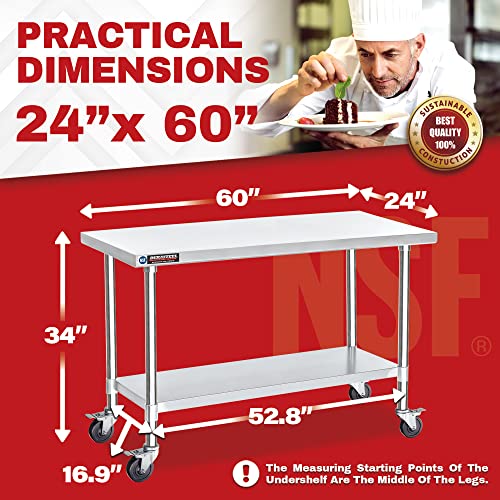 24x60 NSF Stainless Steel Cart