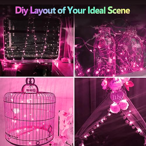 4 Pack 60 LED Fairy Lights Battery Operated with Timer