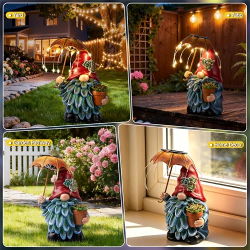 Solar Outdoor Statues Gnome Garden Decor (24 Count)
