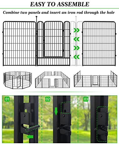 Decorative Black Metal Fencing Garden Fence with Gate
