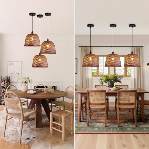 3 Pack Bamboo Pendant Light