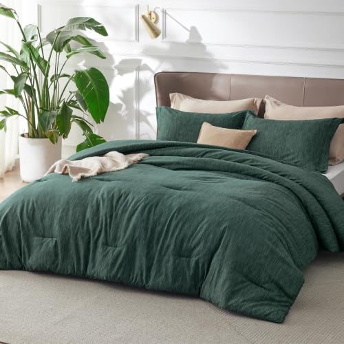Dark Green Queen Comforter Set