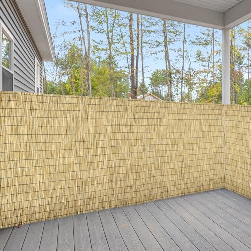 Natural 6FT X16.4FT Reed Fencing Roll Bamboo Privacy Fence Screen