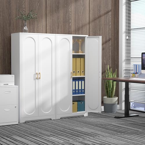 60" Tall Metal Storage Cabinet with Doors