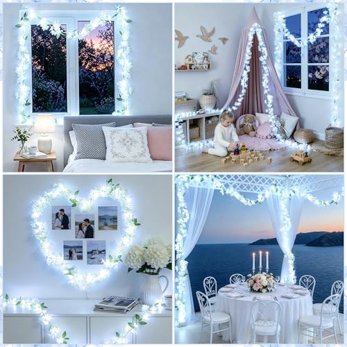 48 LED White Flower Lights (50 Count)