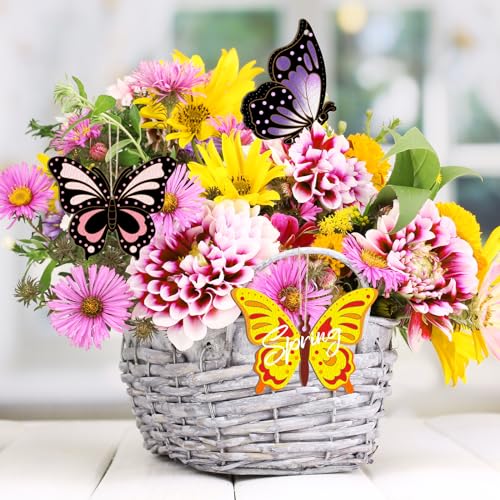 80PCS Wooden Spring Ornaments to Paint Butterfly Cutouts (80 Count)