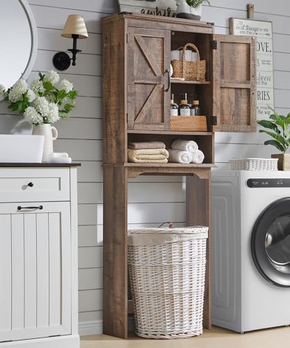 67" Farmhouse Over Toilet Storage Bathroom Cabinet