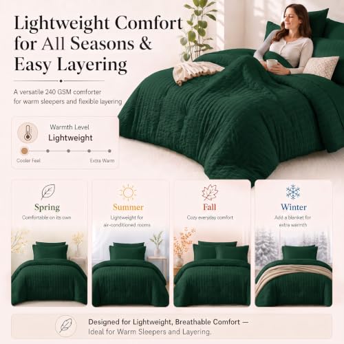 Oversized Queen Seersucker Comforter Set