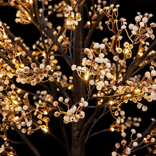 Lighted Baby's Breath Tree Set