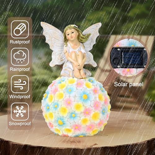 Solar Flower Fairy Garden Decor