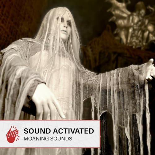2.6 Ft. Rising Ghost Woman Animatronic with Sound