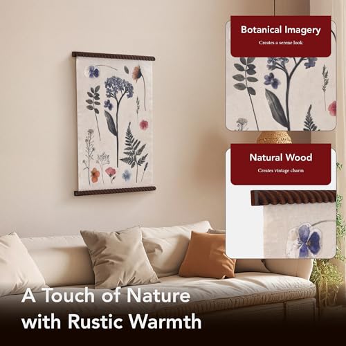 Spindle Tapestry Floral Wall Art