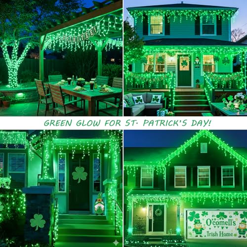 Green Christmas Icicle Lights