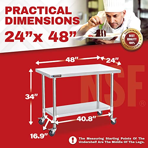 24x48 NSF Stainless Steel Cart