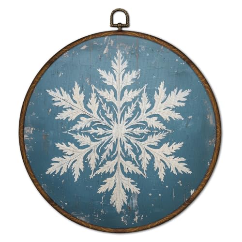 Winter Snowflake Christmas Wall Art Framed
