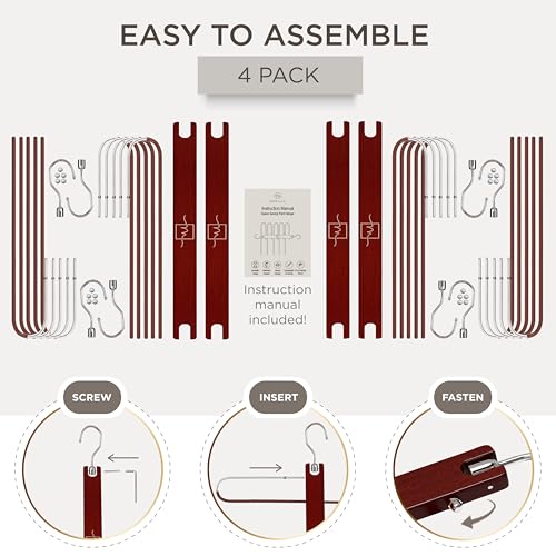 Pants Hangers Space Saving (4 Count)