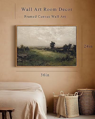 Framed Canvas Wall Art Vintage Decor