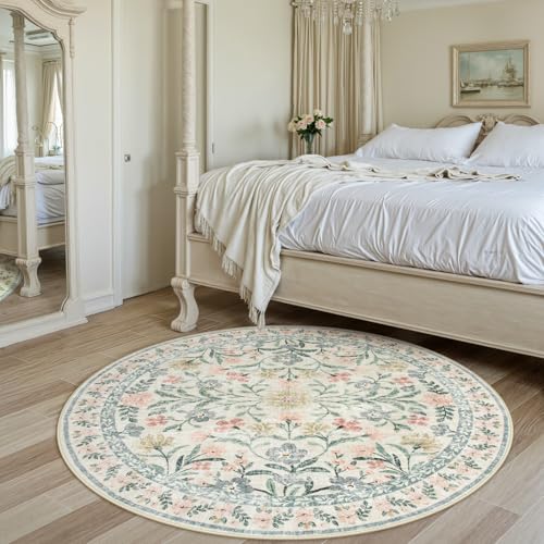 Floral Round Rugs 6ft (28 Sq Ft)