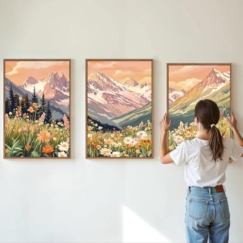 Vintage Floral Framed Canvas Wall Art Set (3 Count)