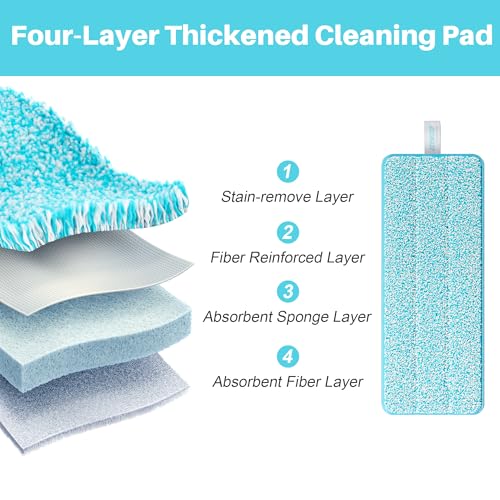 Microfiber Replacement Pads for Flat Mop System (4 Count)