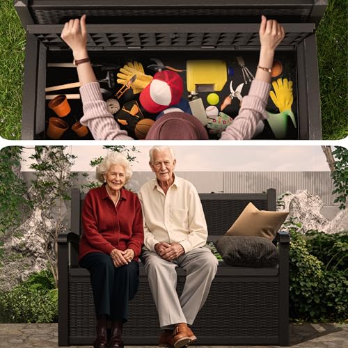 80 Gallon Outdoor Storage Bench Deck Box