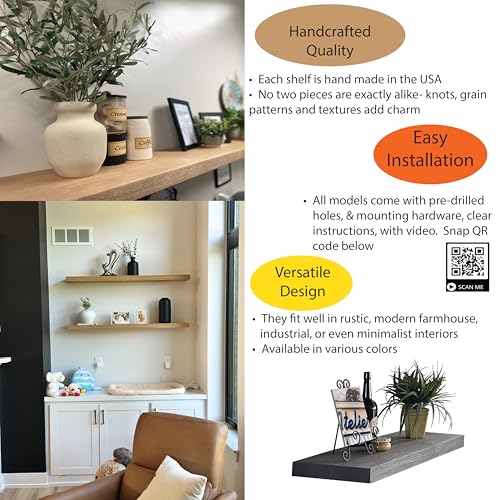 48 inch Wooden Floating Shelves for Wall