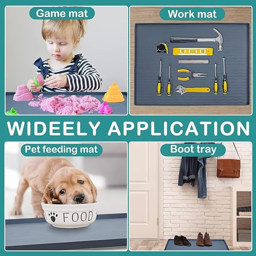 Waterproof Silicone Under Sink Mat 28'' x 19'' Shelf Liner for Kitchen and Bathroom (532 sq in)