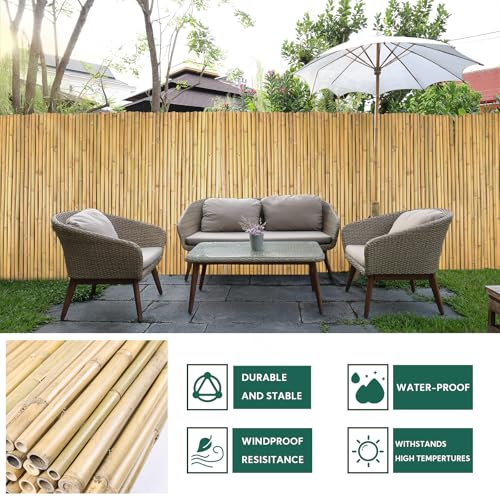 Natural Bamboo Roll Fence 6ft H x 8ft L x 0.7 in D