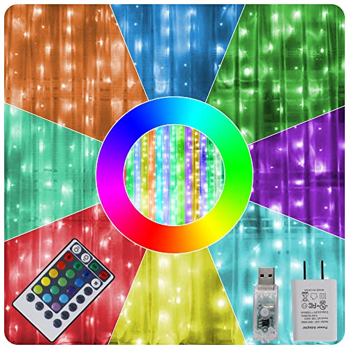 Window Curtain String Lights
