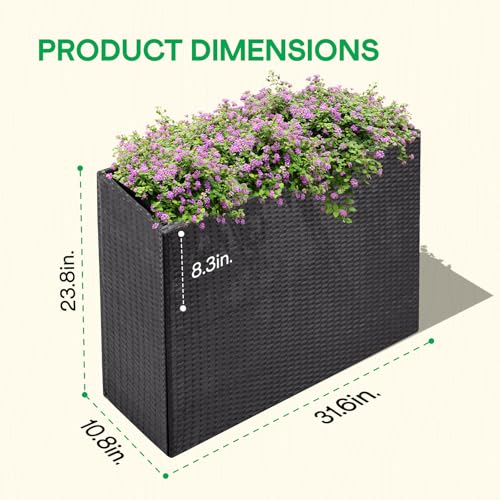 Rattan Wicker Planters for Outdoor