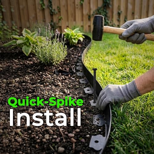 1.5" x20' Landscape Edging Kit with 24 Spikes