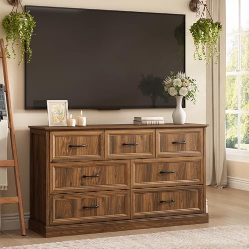 Farmhouse 7 Drawer Dresser for Bedroom