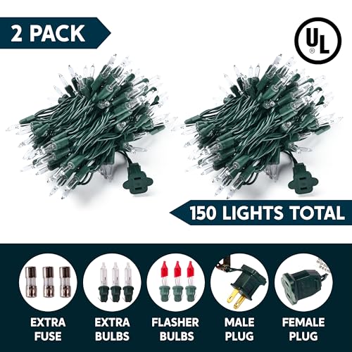 Clear Christmas String Lights Indoor (300 Count)
