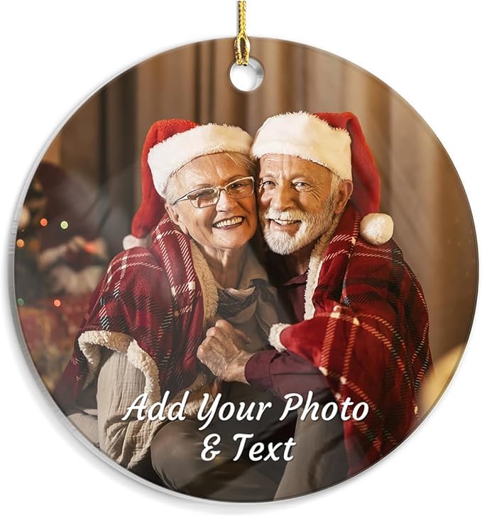 Personalized Photo Ornament for Couple