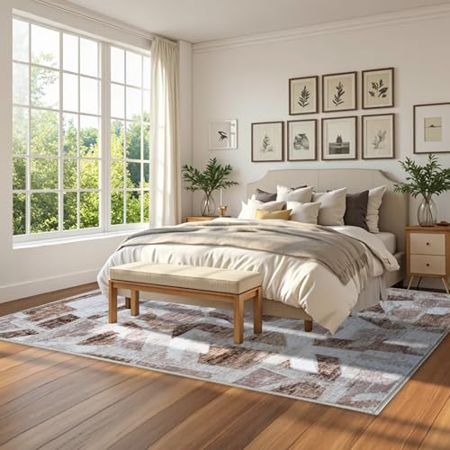 Modern Abstract 5X7 Area Rug for Living Room Bedroom Washable (35 Sq Ft)