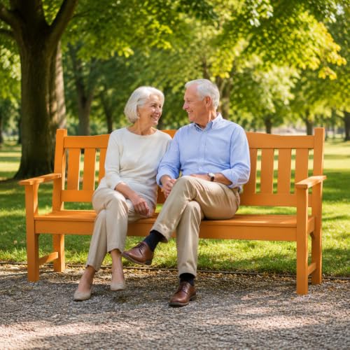 3 Person Poly Lumber Outdoor Bench Weatherproof