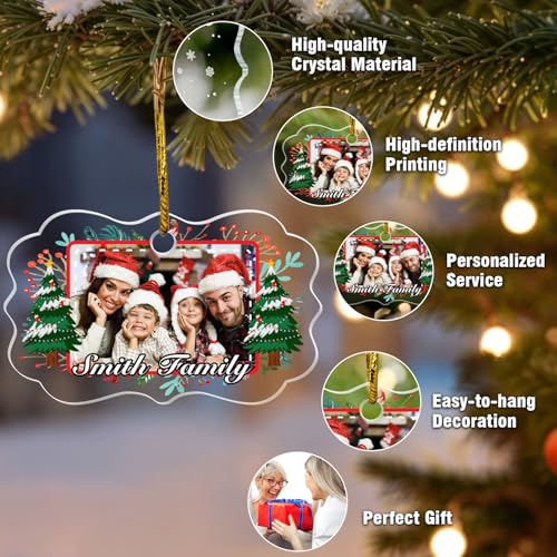 Personalized Photo Ornaments Christmas Tree Hanging Decor